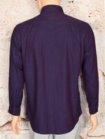 Men's Ben Sherman Tailored Slim Fit Purple Striped Long Sleeve Button Up Shirt - 16