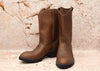 DEADSTOCK NIB 1975 Brown LEHIGH Oiled Wellington Roper Cowboy Boots - 11 2E