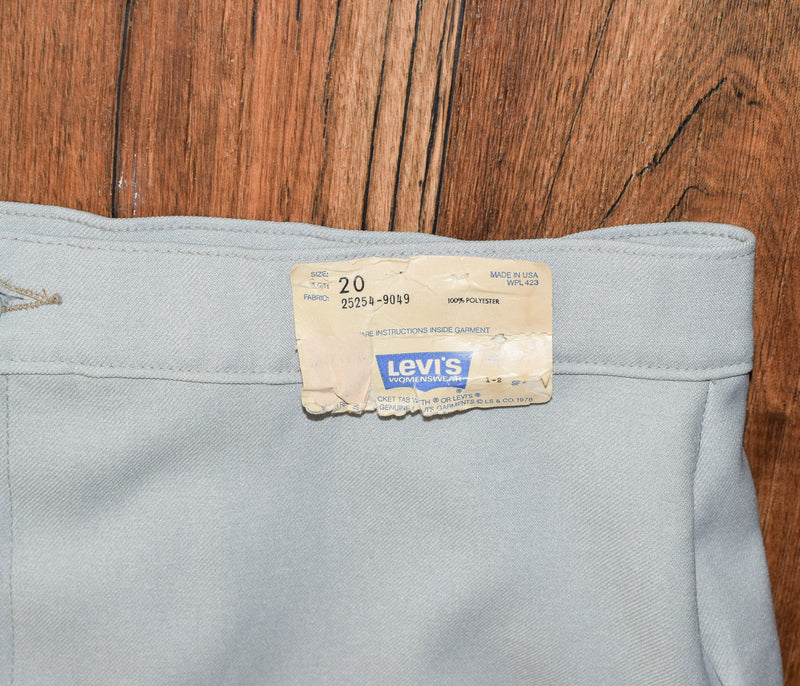 DEADSTOCK - Vintage Grey LEVI'S High Waisted Polyester Dress Pants - 20