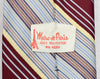 Vintage Marc de Paris Red/Grey/Cream Diagonally Striped Necktie