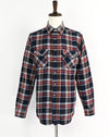 Vintage 90s Blue & Maroon Plaid SEARS X-Tall Long Sleeve Flannel Shirt - L