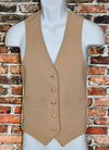 Vintage 60s/70s Beige & Brown SEARS, ROEBUCK, AND CO Perma-Prest Reversible Suit Vest