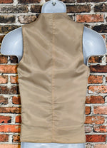 Vintage 60s/70s Beige & Brown SEARS, ROEBUCK, AND CO Perma-Prest Reversible Suit Vest