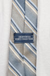 ヴィンテージ マーヴィン メンズ コレクション ブルー &amp; グレー 斜めストライプ ネクタイ