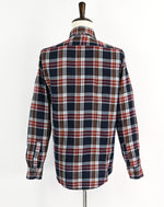 Vintage 90s Blue & Maroon Plaid SEARS X-Tall Long Sleeve Flannel Shirt - L