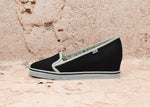 RARE Black VANS Slip On Canvas Wedges - 9