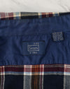 Vintage 90s Blue & Maroon Plaid SEARS X-Tall Long Sleeve Flannel Shirt - L