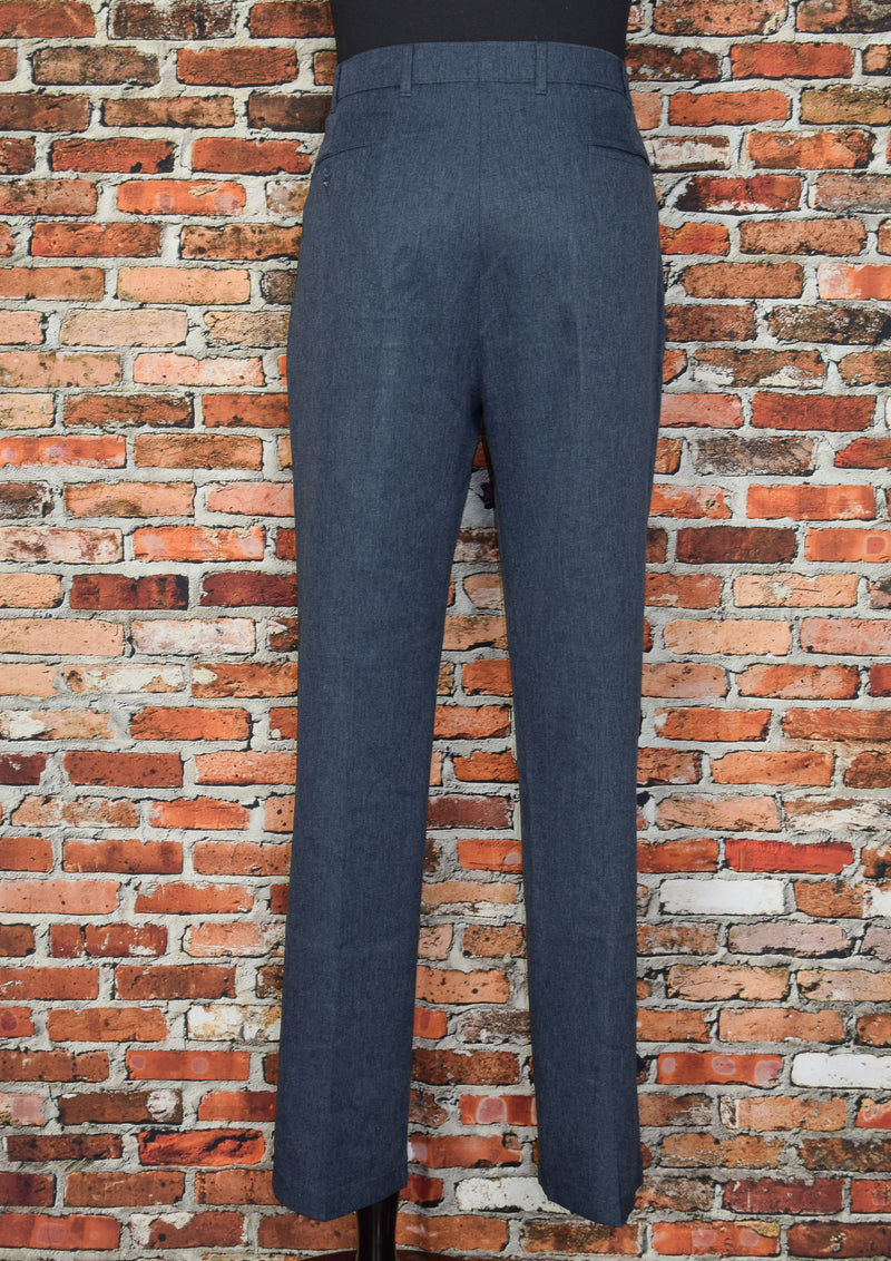 Vintage Bluish-Grey LEVI'S Action Slacks Dacron Polyester Dress Pants