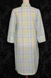 Vintage 80s Blue & Green Check COFFEE COATS Styled by Saybury House Dress