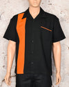 Black/Orange BE RETRO Rockabilly Bowling Shirt