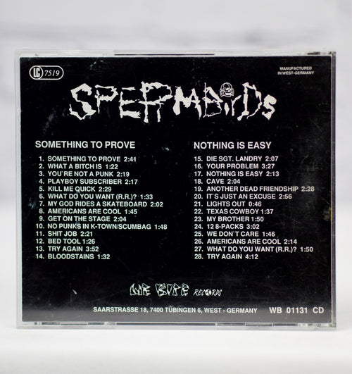 1989 We Bite Records - Spermbirds "Something to Prove / Nothing is Easy" - Compilation CD
