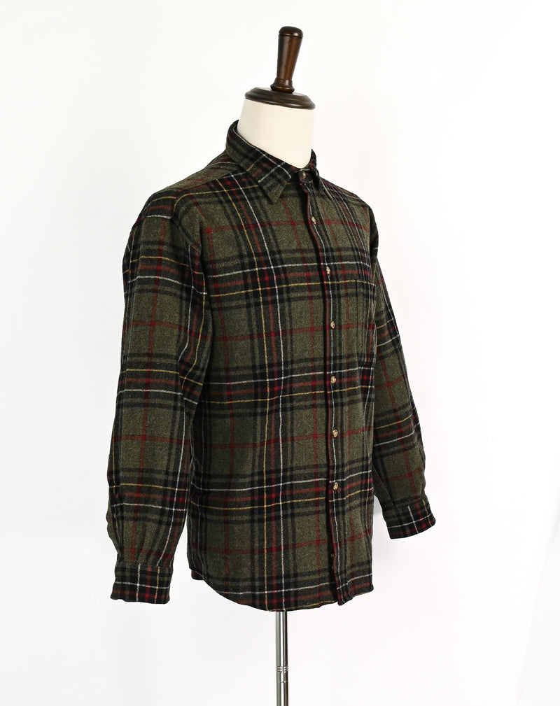 Vintage 80s Green Tartan Plaid PENDLETON Flannel Shirt - L