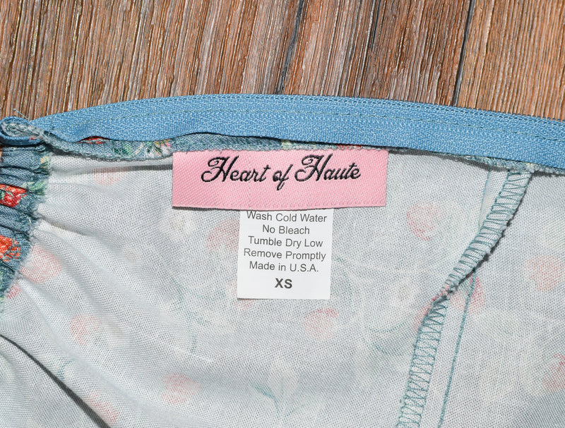 NWOT - HEART OF HAUTE Denim Strawberry "Hilda" Dress - XS