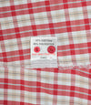 メンズ ヴィンテージ オリジナル ベン シャーマン レッド/ホワイト チェック柄半袖ボタンアップ シャツ - L