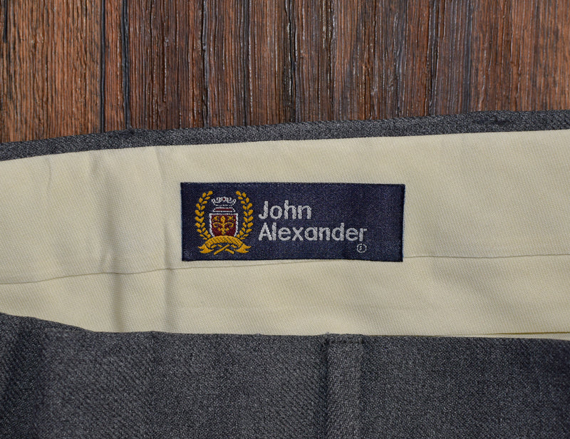 Vintage 70s/80s Grey JOHN ALEXANDER Polyester Dress Pants