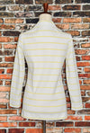 Vintage 70s White & Yellow Striped DONOVAN GALVANI Long Sleeve Button Up Shirt