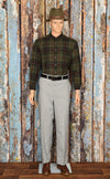 Men's Vintage 80s Pendleton Green Tartan Plaid Flannel Shirt - L