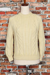 RARE Vintage 50s Beige Heavy Crochet Knit Pullover Sweater