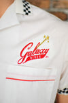 ヴィンテージ メンズ キャリアユニフォーム 刺繍「Galaxy Diner」ワークシャツ - S