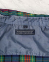 Vintage 80's Blue Tartan Plaid VAN HEUSEN "Winterweights" Flannel Button Down Shirt - L