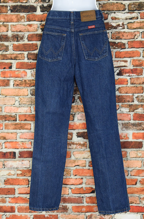 Vintage 90s Dark Blue WRANGLER High Waisted Slim Jeans