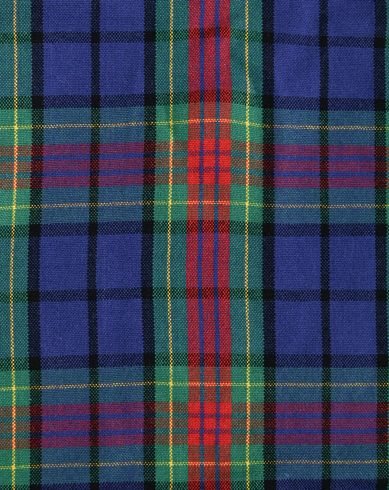 Vintage 80's Blue Tartan Plaid VAN HEUSEN "Winterweights" Flannel Button Down Shirt - L