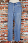 Vintage 90s Light Wash LEVI'S 501 Button Fly Denim Jeans - 33 X 30
