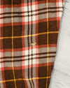 Vintage 60s/70s Brown & Red Plaid KLONDIKE Flannel Long Sleeve Shirt - XL