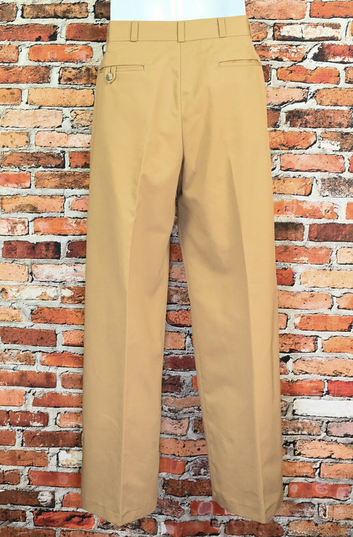 Vintage 80s Khaki Brown BODY WORK Polyester Dress Pants