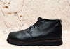 Black SIMPLE "Dylan" Textured Leather Lace Up Chukka Shoes - 10-1/2