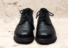 Black SIMPLE "Dylan" Textured Leather Lace Up Chukka Shoes - 10-1/2