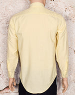 Vintage 80's Yellow MANHATTAN Long Sleeve Button Down Dress Shirt - 15-1/2 32-33