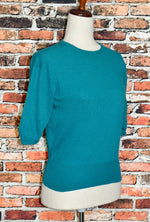 RARE Vintage 50s Teal JANTZEN Pullover Sweater - 38