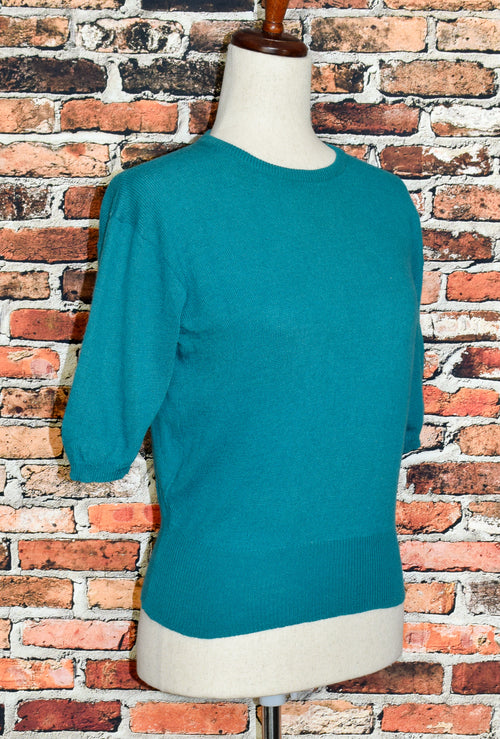 RARE Vintage 50s Teal JANTZEN Pullover Sweater - 38