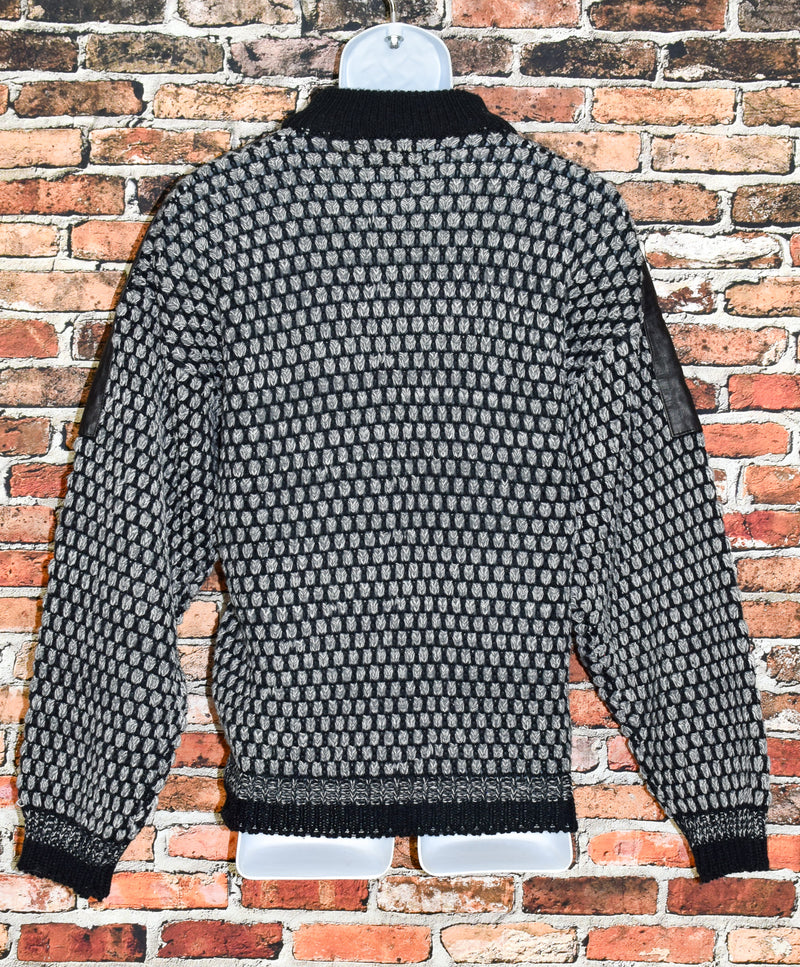 Vintage 80s/90s Black & Grey Geometric AVENUES BY STREET SCENES Pullover Knit Sweater - M