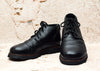 Black SIMPLE "Dylan" Textured Leather Lace Up Chukka Shoes - 10-1/2