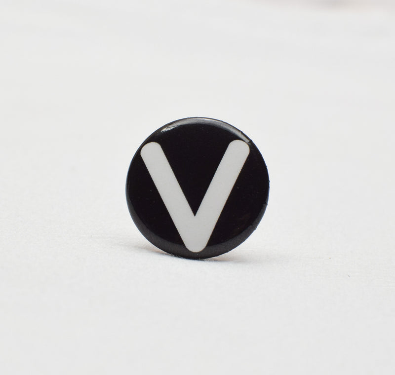 The Vibrators "V" Punk Rock 1" Pin