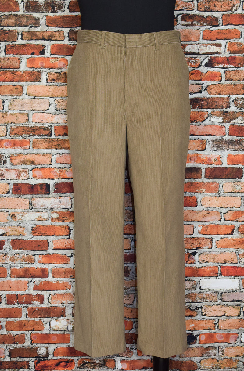 Vintage 70s Light Brown Corduroy HAGGAR Dress Pants