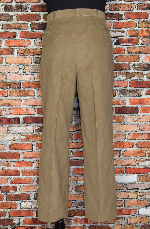 Vintage 70s Light Brown Corduroy HAGGAR Dress Pants - 38 X 29