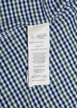 Men's Original Penguin Green/Blue Checkered Long Sleeve Button Shirt - S