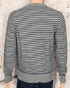 Men's Ben Sherman Grey & Dark Blue Striped Pullover Sweater - XXL