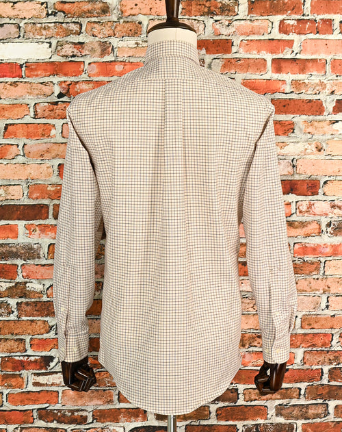 Vintage 90s Ivory Blue & Red Checkered ARROW "Wrinkle Free" Long Sleeve Button Down Shirt - 15, 32/33