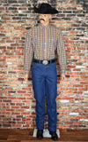 Men's Vintage 70s Lew Magram Plaid Long Sleeve Button Up With Epaulettes and Front Pocket