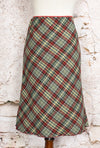 Green & Red Plaid Flannel BACKSTAGE Midi Skirt