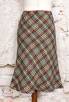 Green & Red Plaid Flannel BACKSTAGE Midi Skirt