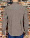 Men's Lever for Man Brown Long Sleeve Snap Button Up Shirt - 44