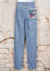 Vintage 90s Medium Wash Z. CAVARICCI High Waisted Denim Jeans w/ Patched Back Pocket - 34