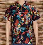 Vintage 60s/70s Multicolor PARADISE HAWAII Floral Hawaiian Button Up Shirt