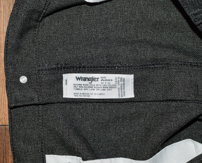 Dark Grey WRANGLER Polyester Dress Pants - 40 X 32