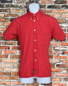 Red BEN SHERMAN S400 Slimfit 1963 Short Sleeve Button Down Shirt - 2/M